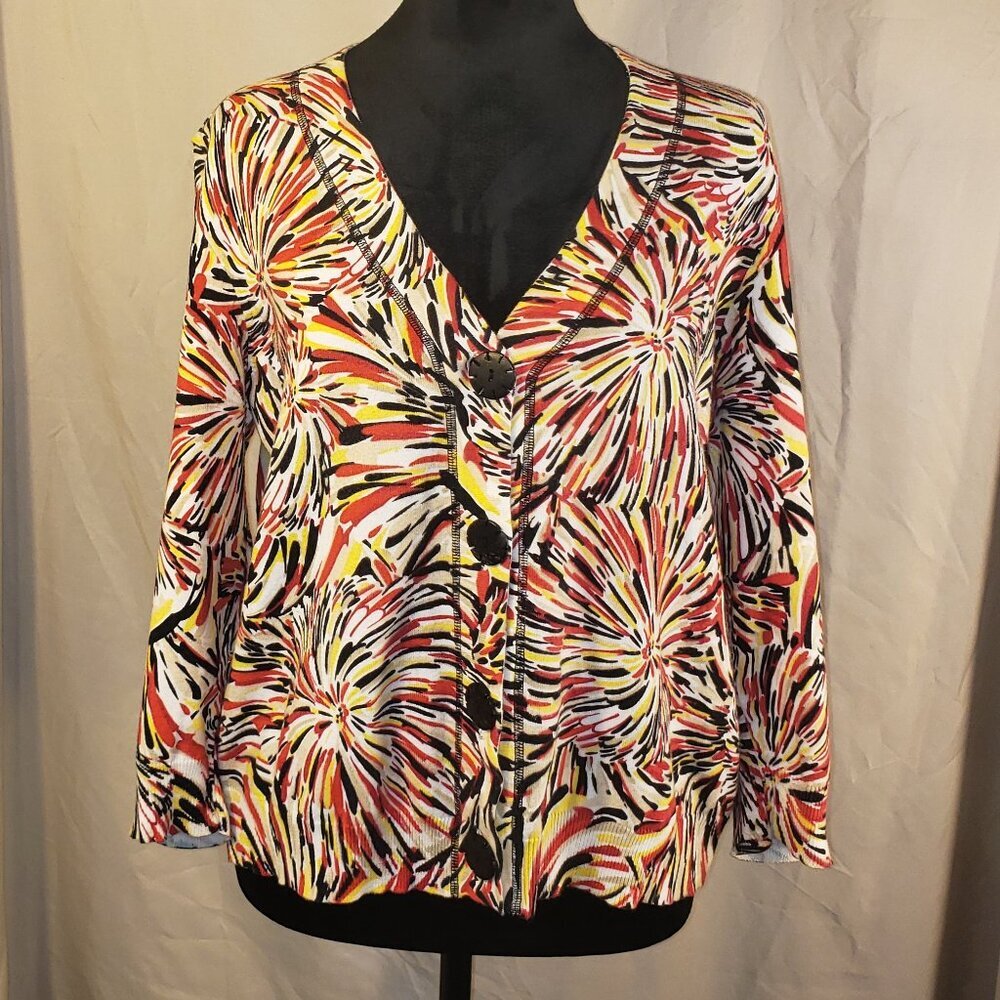 Ruby Rd Women's Multicolor Button-Down Cardigan -… - image 1